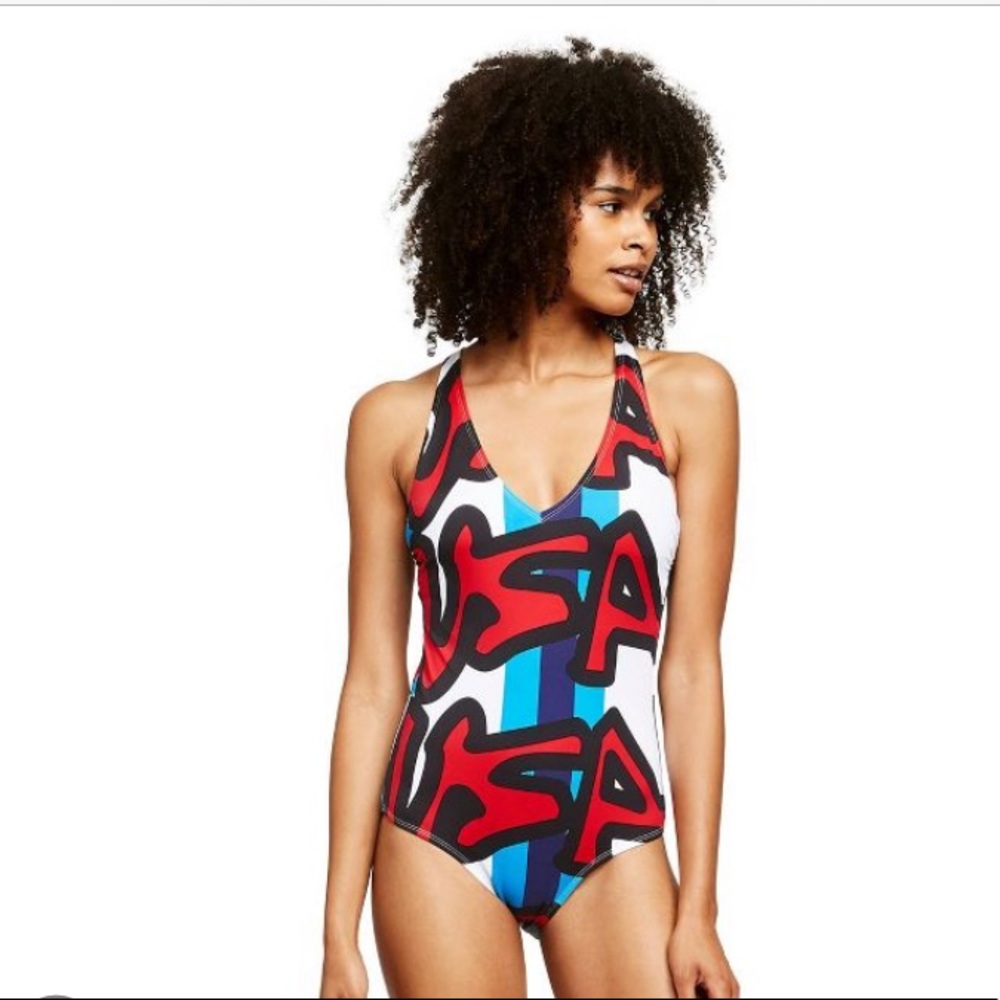 USA Graffiti One Piece Swimsuit- Stephen Sprouse